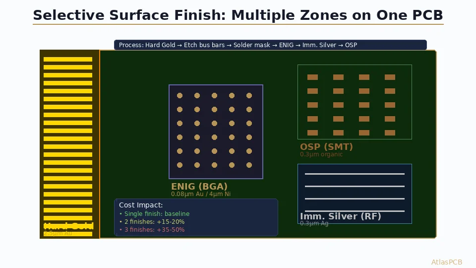 Selective Surface Finish on PCB